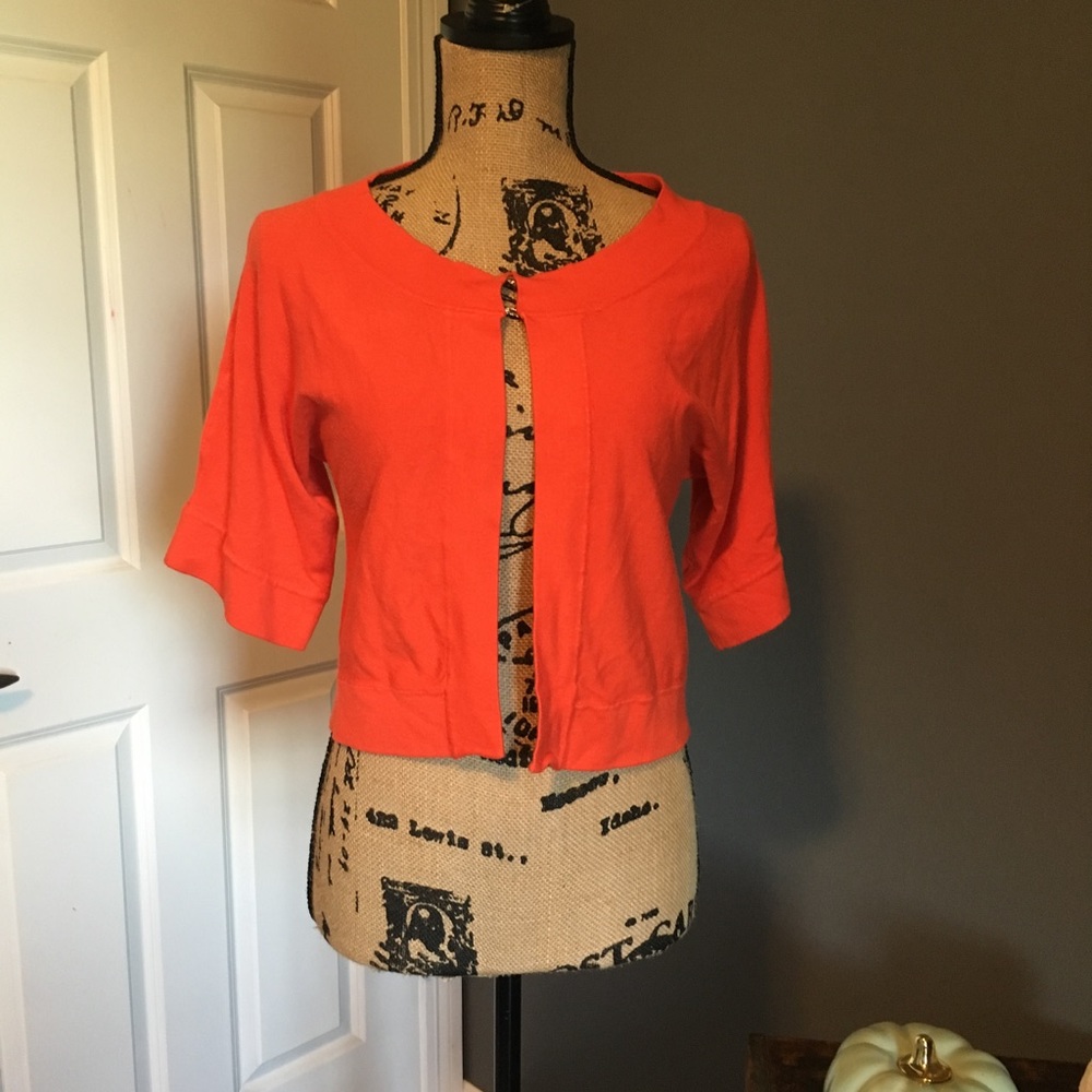 Pumpkin Colored Sweater Shrug Size Small